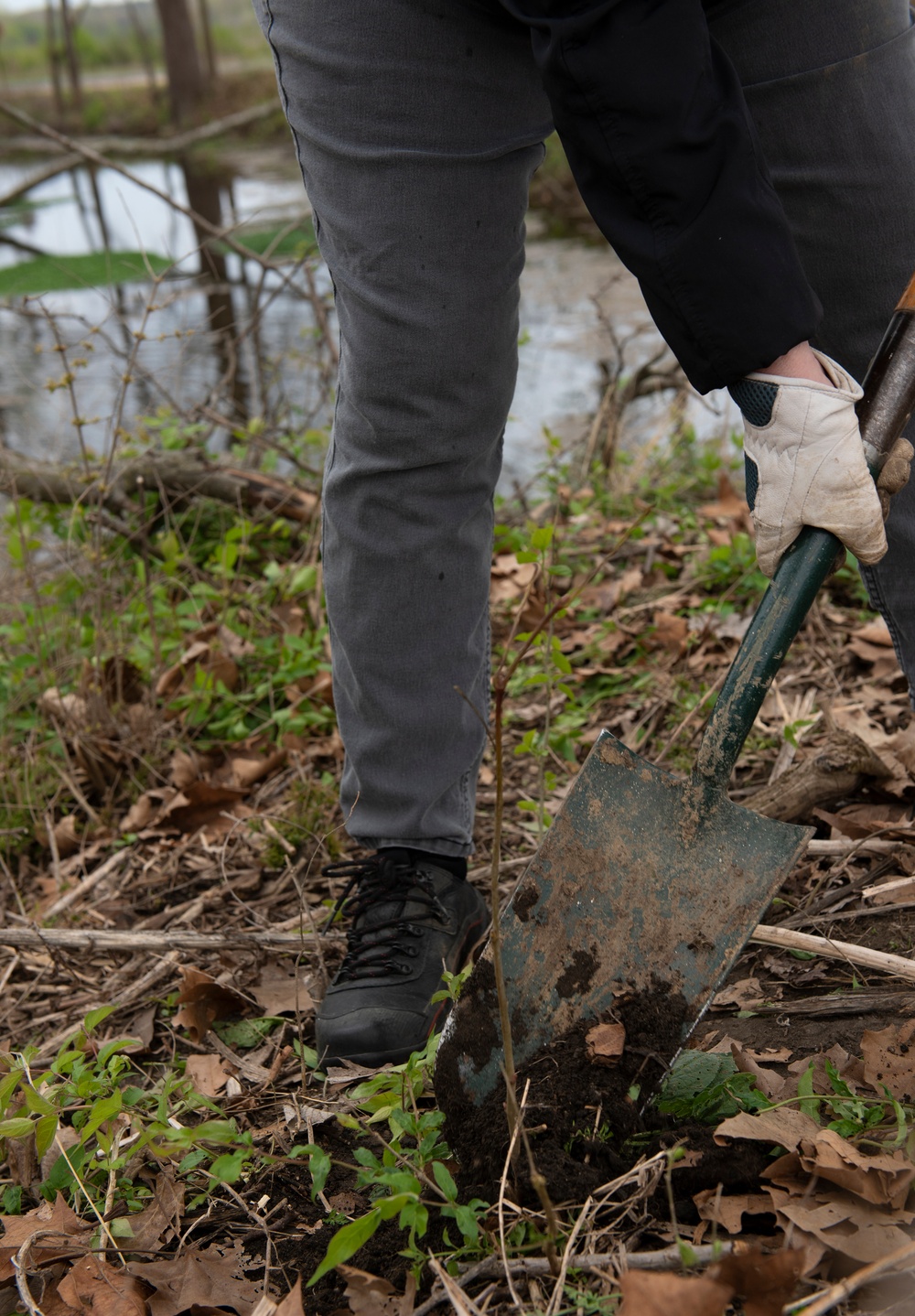 The 88th Civil Engineer Group environmental branch kick off Earth Day