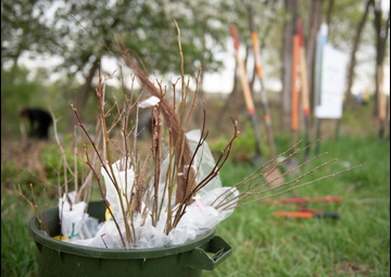 The 88th Civil Engineer Group environmental branch kick off Earth Day