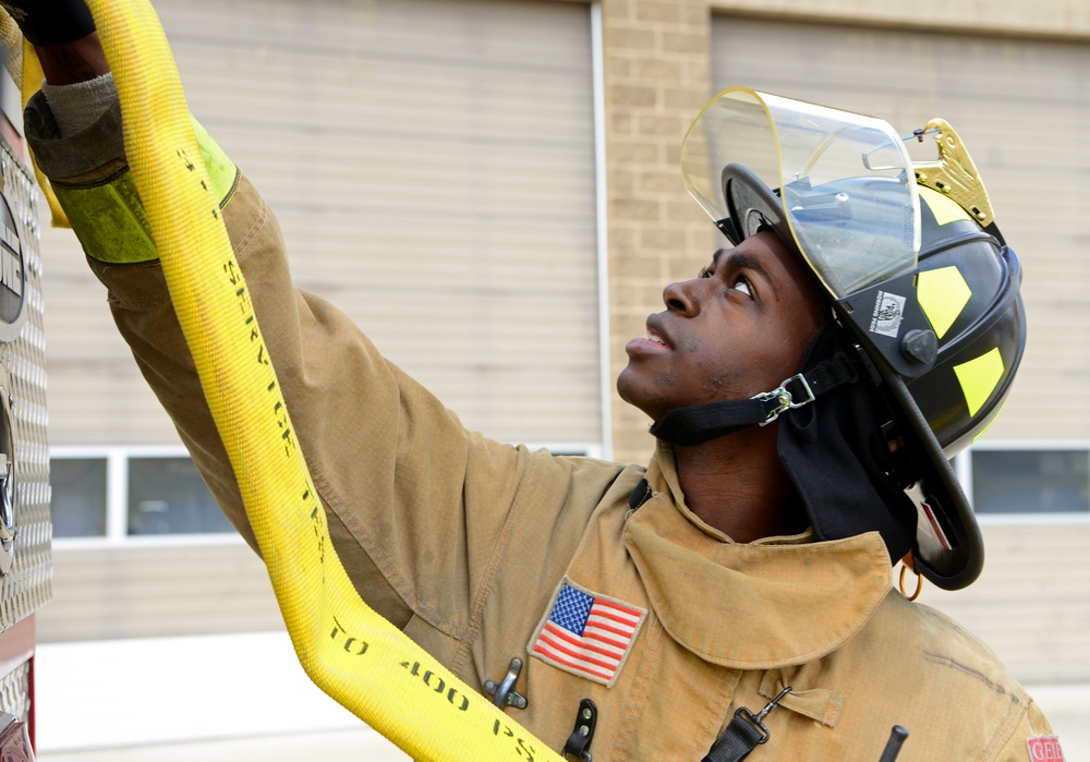 9th CES fire fighters test, certify firehoses