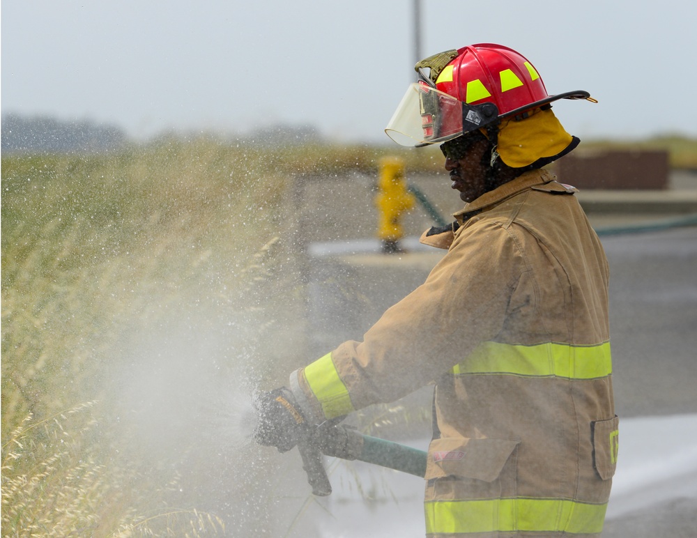 9th CES fire fighters test, certify firehoses