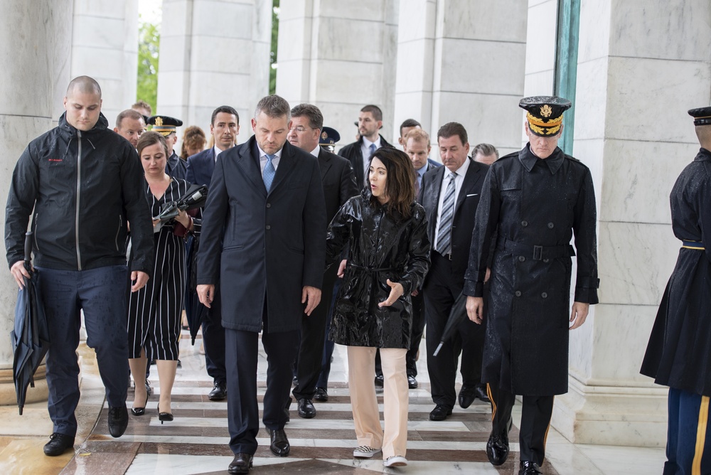 Prime Minister of Slovakia Peter Pellegrini Participates in a Wreath-Laying at the Tomb of the Unknown Soldier