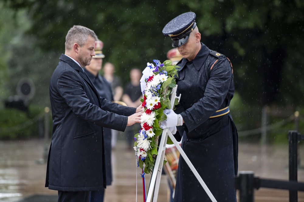 Prime Minister of Slovakia Peter Pellegrini Participates in a Wreath-Laying at the Tomb of the Unknown Soldier