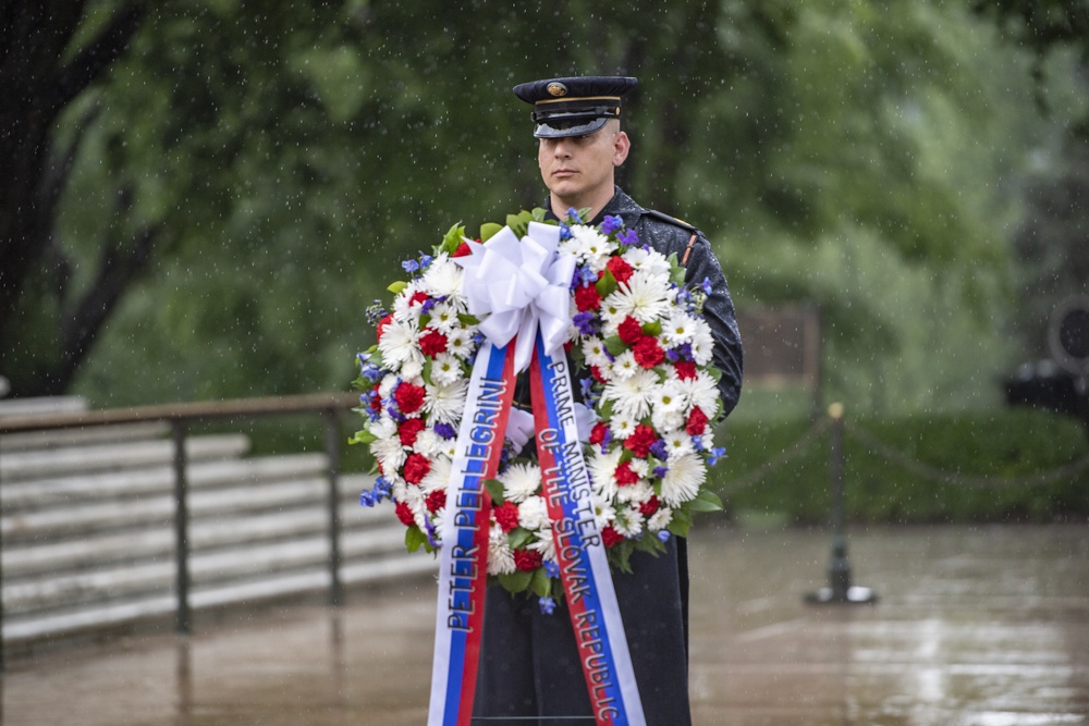 Prime Minister of Slovakia Peter Pellegrini Participates in a Wreath-Laying at the Tomb of the Unknown Soldier