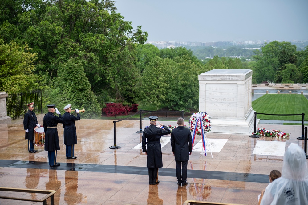 Prime Minister of Slovakia Peter Pellegrini Participates in a Wreath-Laying at the Tomb of the Unknown Soldier