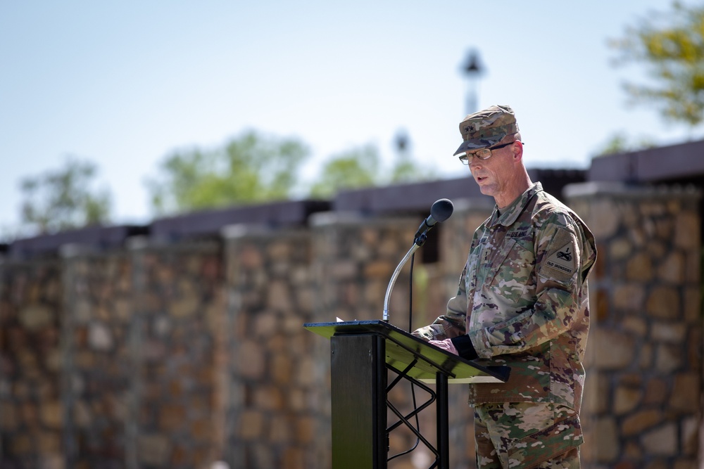 1AD Chief of Staff, Col. John M. Cushing's retreat ceremony