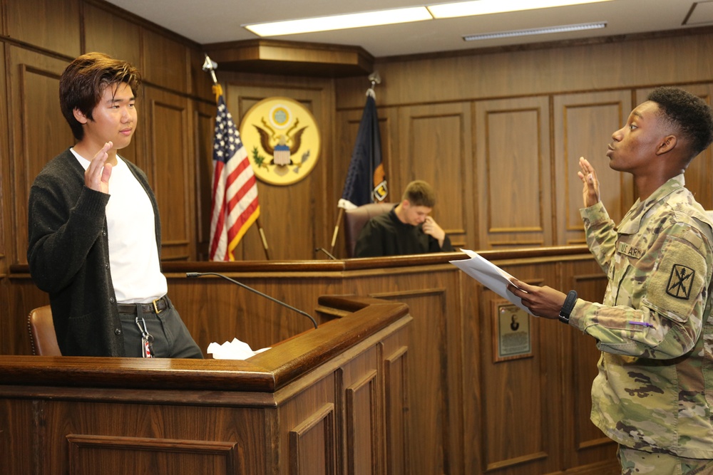 Camp Zama high school students have their day in court during ‘Law Day’ mock trial