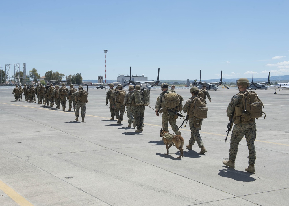 Marines Deployed onboard NAS Sigonella