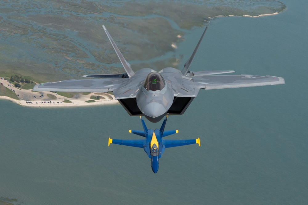 Blue Angels Fly With Raptors