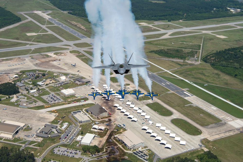 Blue Angels Fly With Raptors