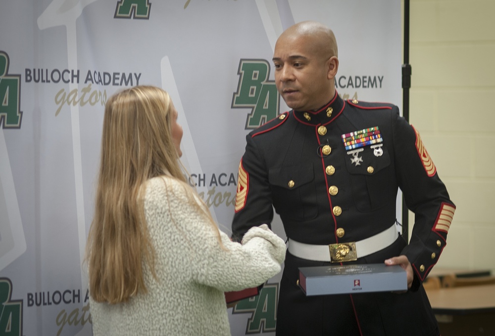 Bulloch Academy student selected to attend Marines' Battles Won Academy