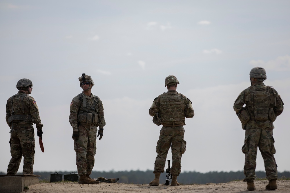 Infantry Advanced Leader Course fires heavy weapons