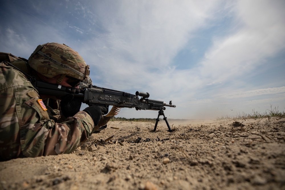 Infantry Advanced Leader Course fires heavy weapons