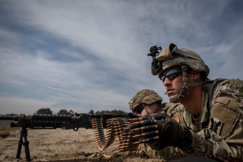 Infantry Advanced Leader Course fires heavy weapons