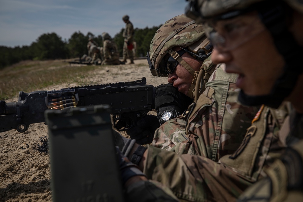 Infantry Advanced Leader Course fires heavy weapons