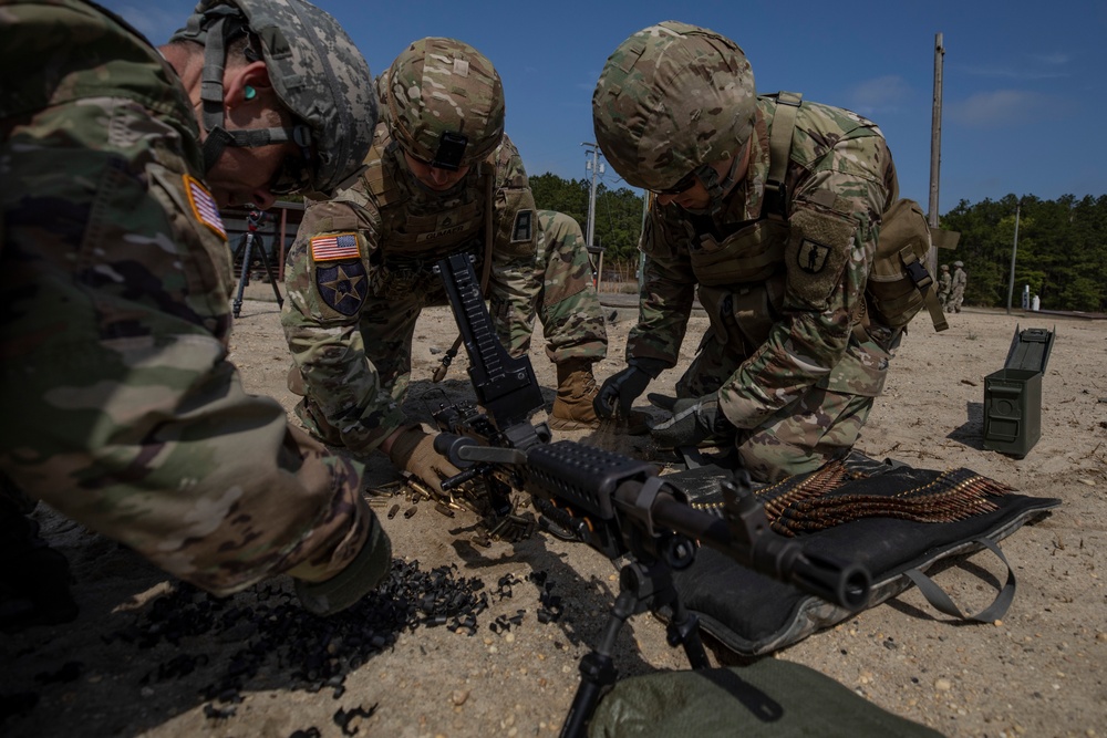 Infantry Advanced Leader Course fires heavy weapons