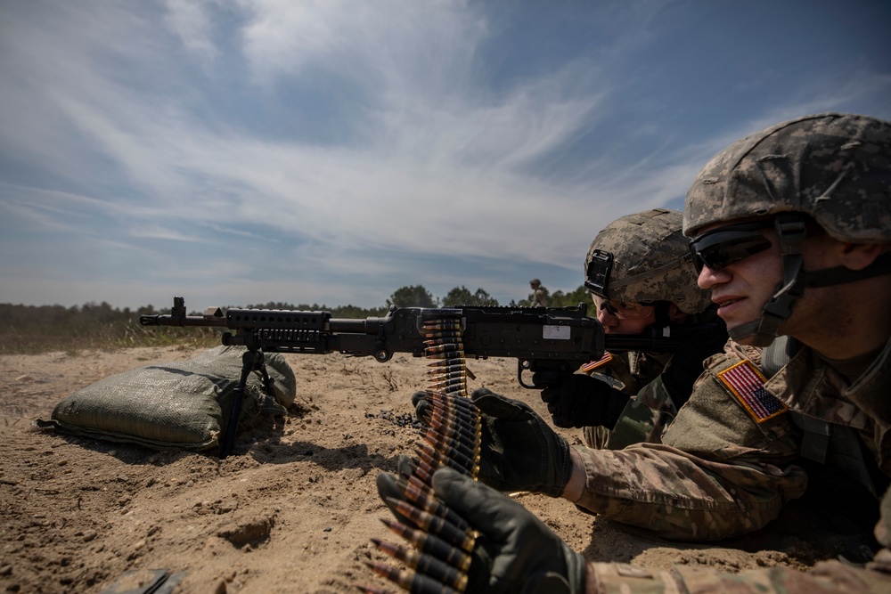 Infantry Advanced Leader Course fires heavy weapons