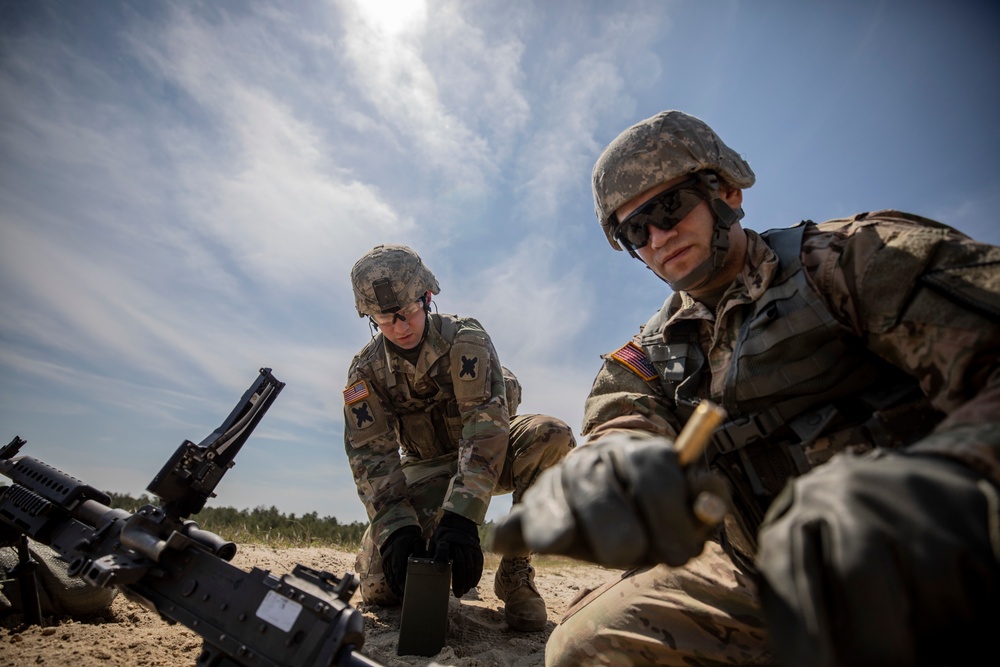 Infantry Advanced Leader Course fires heavy weapons