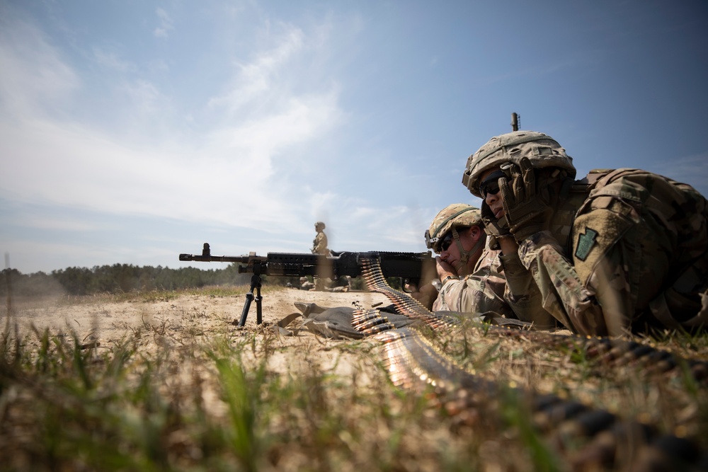 Infantry Advanced Leader Course fires heavy weapons