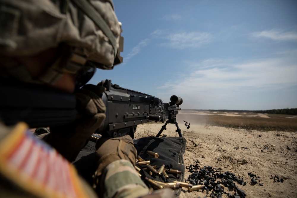 Infantry Advanced Leader Course fires heavy weapons