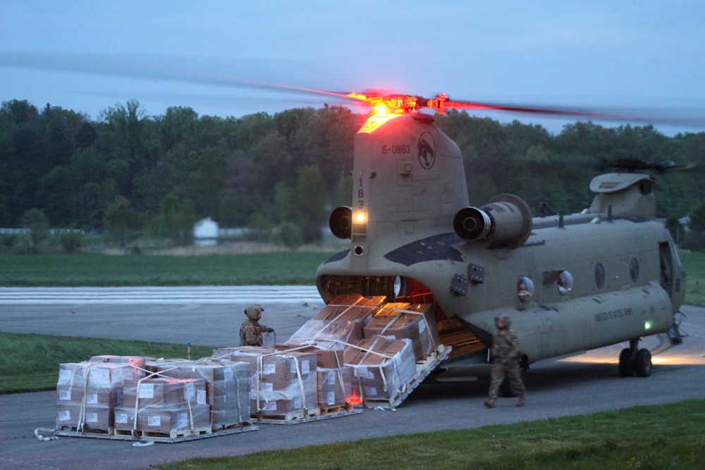 Task Force Aviation resupplies Task Force Ops at VR/GR19