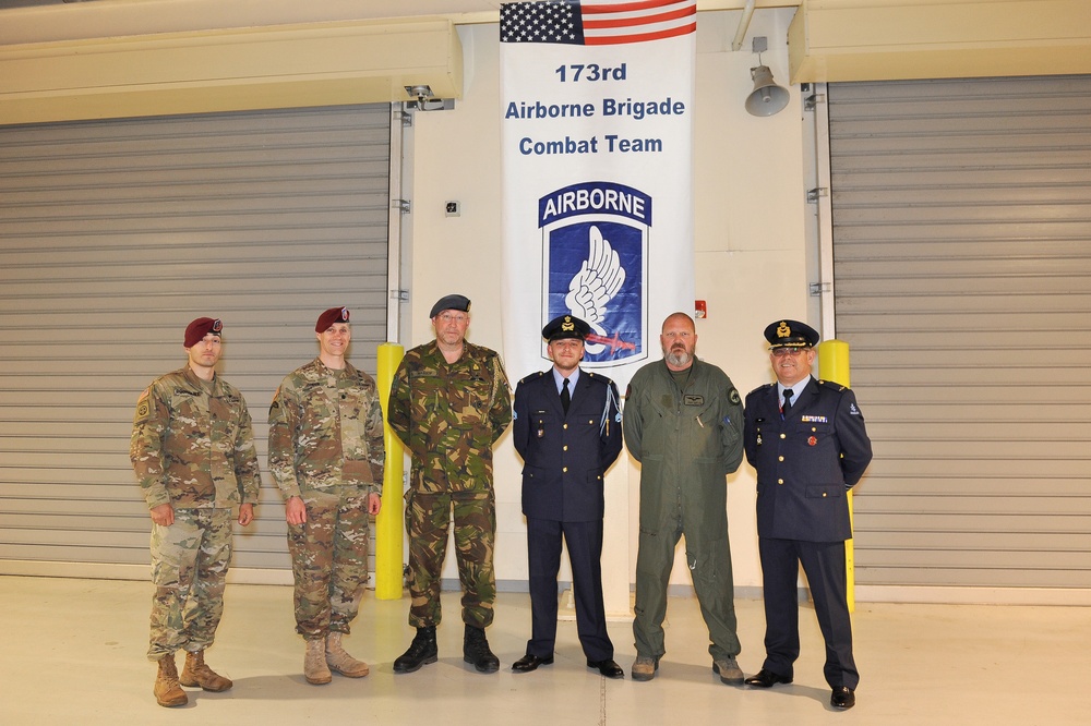 Sky Soldiers with Senior Dutch Air Force members