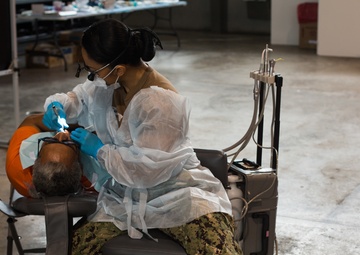 U.S. service members perform medical care at Innovative Readiness Training Puerto Rico 2019