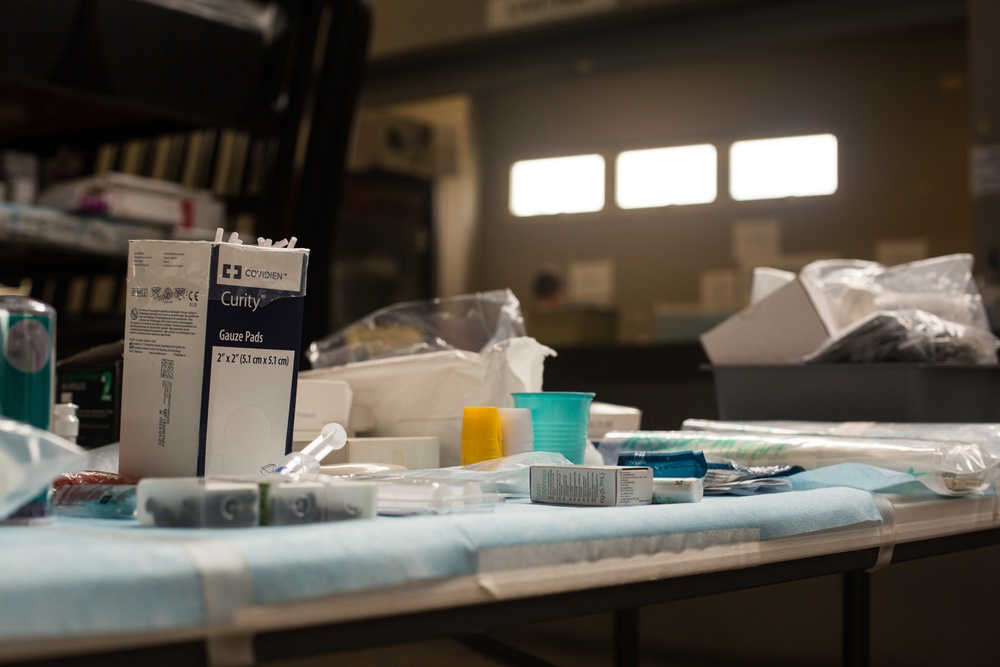 U.S. service members perform medical care at Innovative Readiness Training Puerto Rico 2019