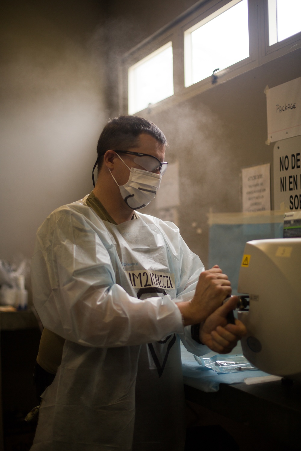 U.S. service members perform medical care at Innovative Readiness Training Puerto Rico 2019