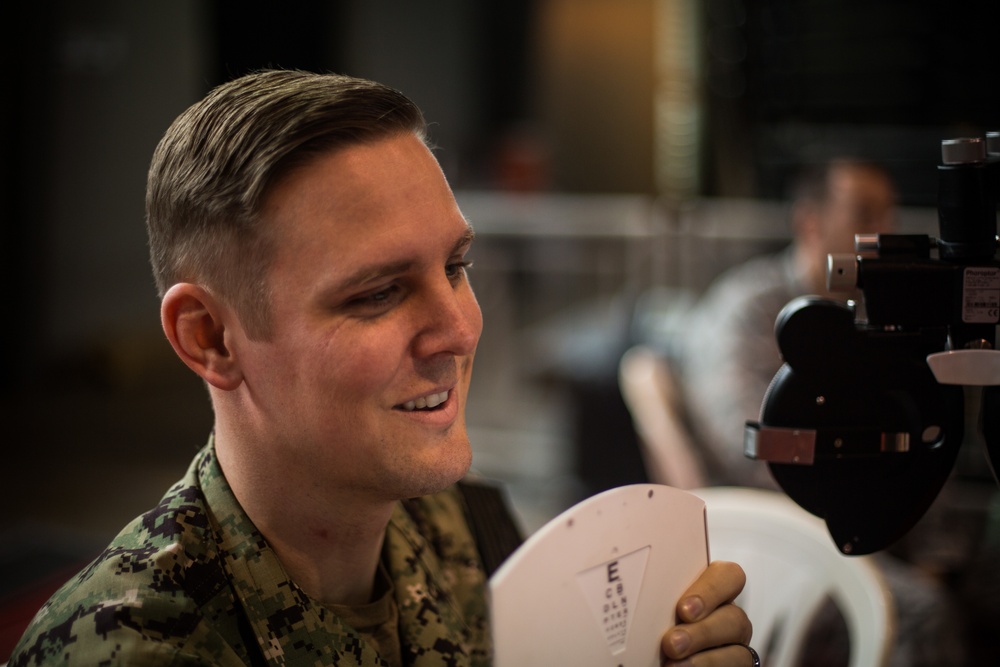 U.S. service members perform medical care at Innovative Readiness Training Puerto Rico 2019