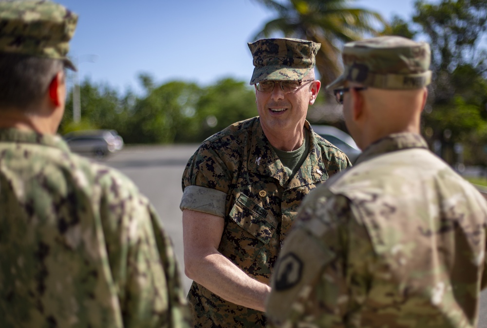 4th MLG commanding general, 4th Dental Battalion commanding officer visit service members supporting IRT Puerto Rico 2019