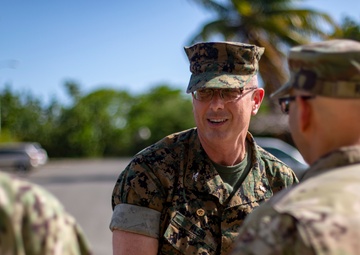 4th MLG commanding general, 4th Dental Battalion commanding officer visit service members supporting IRT Puerto Rico 2019