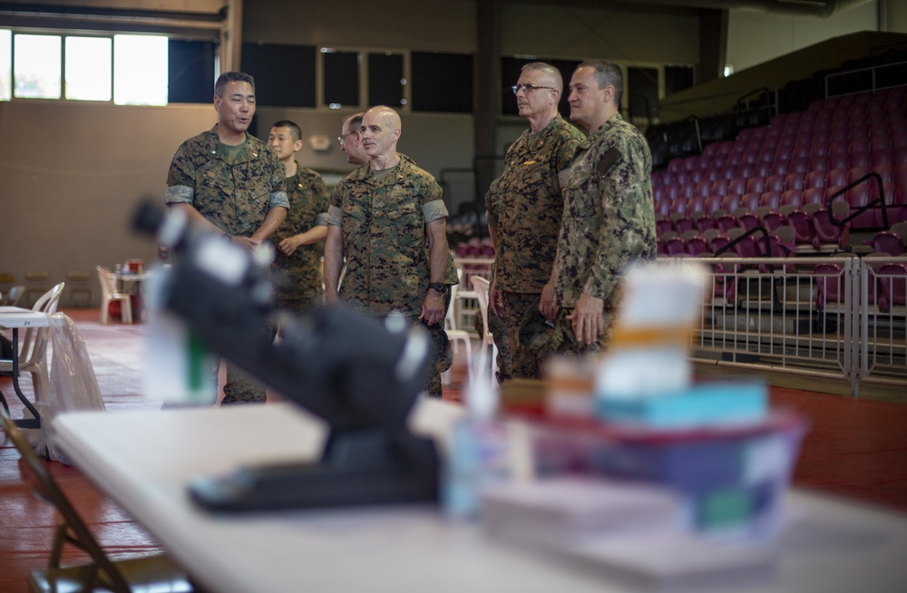 4th MLG commanding general, 4th Dental Battalion commanding officer visit service members supporting IRT Puerto Rico 2019