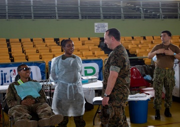 4th MLG commanding general, 4th Dental Battalion commanding officer visit service members supporting IRT Puerto Rico 2019