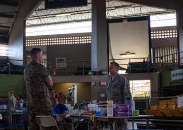 4th MLG commanding general, 4th Dental Battalion commanding officer visit service members supporting IRT Puerto Rico 2019