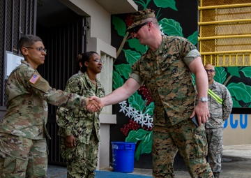 4th MLG commanding general, 4th Dental Battalion commanding officer visit service members supporting IRT Puerto Rico 2019