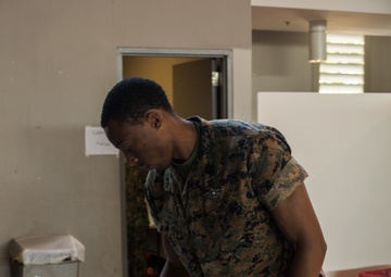 Petty Officer 2nd Class Ryan Pyne, a hospital corpsman with Marine Forces Reserve at Innovative Readiness Training 2019 Puerto Rico