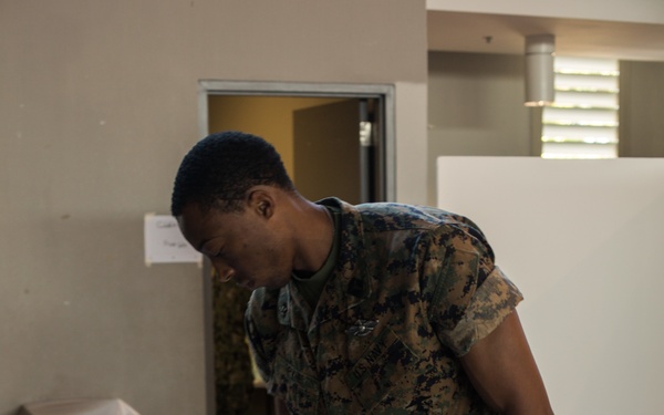 Petty Officer 2nd Class Ryan Pyne, a hospital corpsman with Marine Forces Reserve at Innovative Readiness Training 2019 Puerto Rico