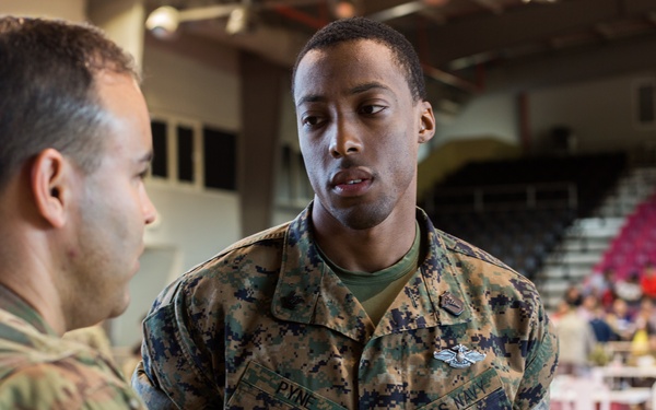 Petty Officer 2nd Class Ryan Pyne, a hospital corpsman with Marine Forces Reserve at Innovative Readiness Training 2019 Puerto Rico
