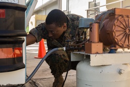 Petty Officer 2nd Class Ryan Pyne, a hospital corpsman with Marine Forces Reserve at Innovative Readiness Training 2019 Puerto Rico