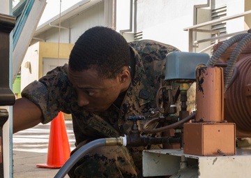 Petty Officer 2nd Class Ryan Pyne, a hospital corpsman with Marine Forces Reserve at Innovative Readiness Training 2019 Puerto Rico