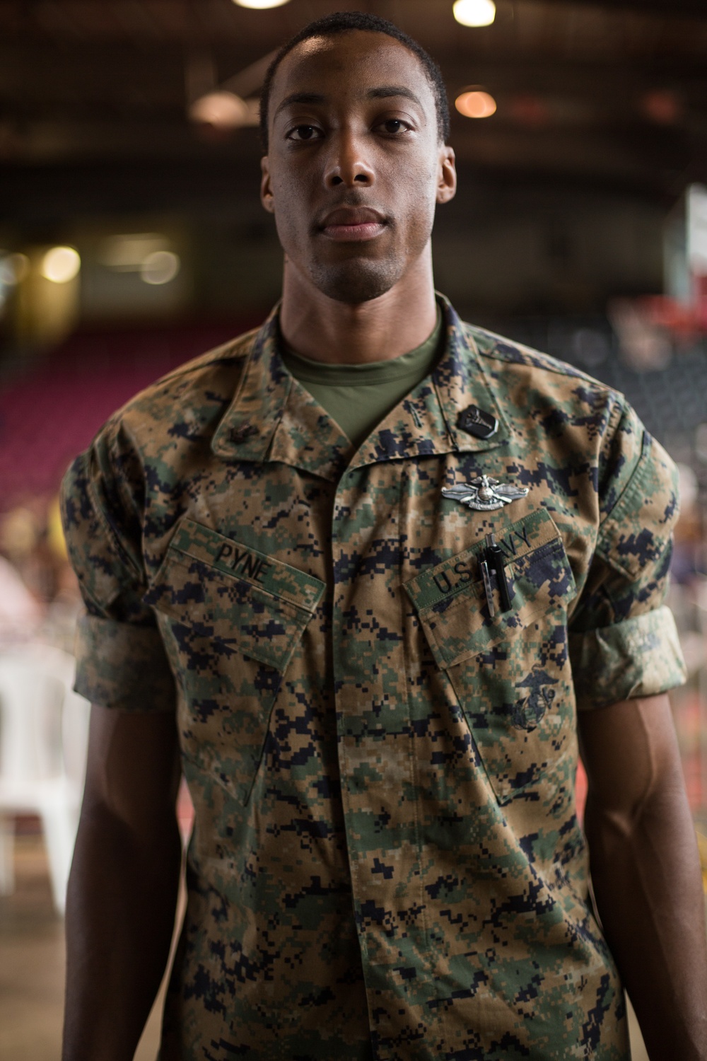 Petty Officer 2nd Class Ryan Pyne, a hospital corpsman with Marine Forces Reserve at Innovative Readiness Training 2019 Puerto Rico