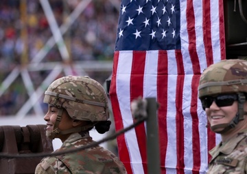 U.S. Army Soldiers participate in Poland's Constitution Day Parade