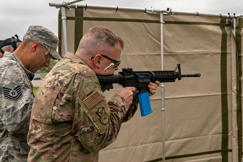 SFS Airmen participate in quarterly weapons training