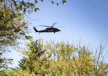 U.S. Army Reserve Soldiers perform air evacuation training at Guardian Response 19