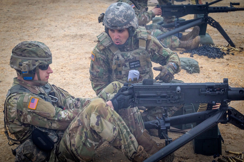 Chemical Company Soldiers qualify on M2 .50 caliber machine gun