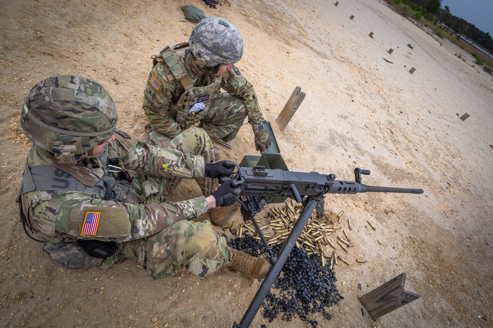 Chemical Company Soldiers qualify on M2 .50 caliber machine gun