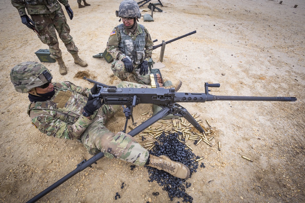 Chemical Company Soldiers qualify on M2 .50 caliber machine gun