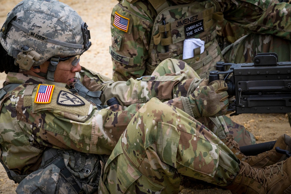 Chemical Company Soldiers qualify on M2 .50 caliber machine gun