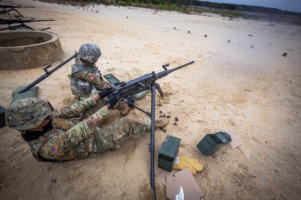 Chemical Company Soldiers qualify on M2 .50 caliber machine gun