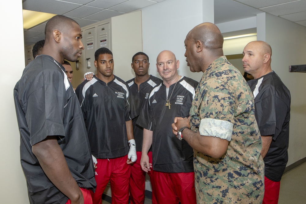 SMMC at USMC boxing match with Royal Marines